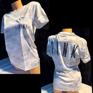 Victoria's Secret PINK Gray Camo Campus Tee NEW